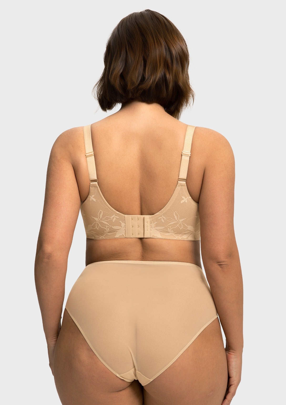 HSIA Petalia Plus Size Seamless Lace Underwire Balconette Demi No Padded Bra with High Elastic Fabric Delicate Lace Trim Cutout & Adjustable Straps - HSIA