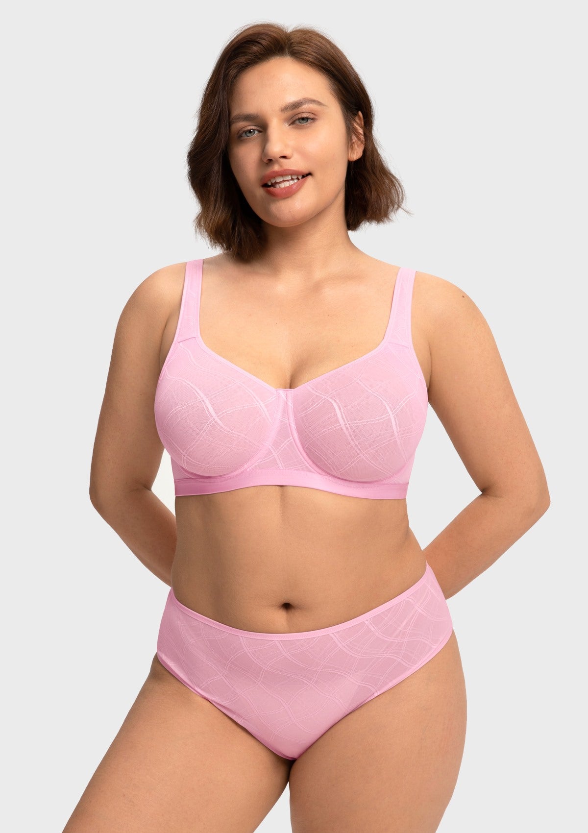 HSIA Skylark Breathable Lightweight Supportive Jacquard Mesh Wide Strap 3/4 Cup Comfort Bra - HSIA