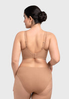 HSIA CoolComfort Plus Size Underwire Smoothing Wide Strap Full Coverage Unlined Minimizer T-shirt Bra - HSIA