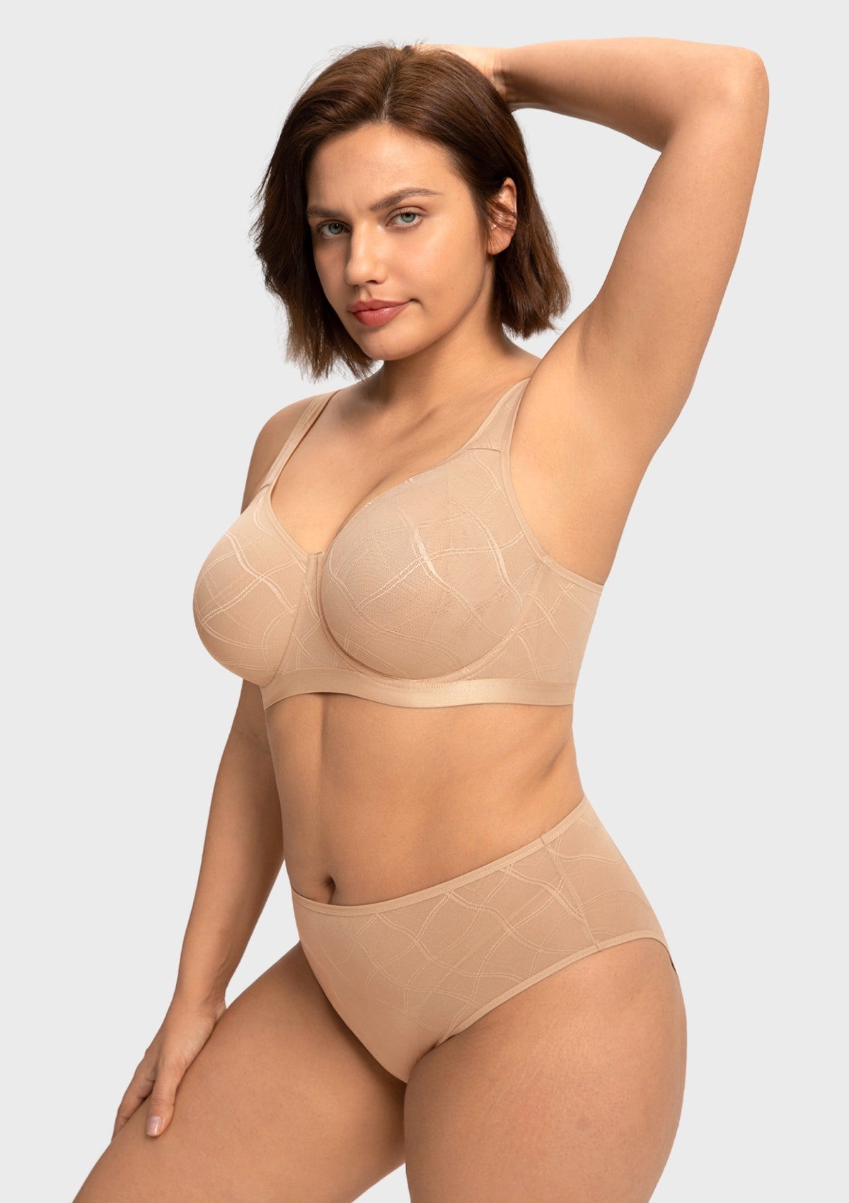 HSIA Skylark Breathable Lightweight Supportive Jacquard Mesh Wide Strap 3/4 Cup Comfort Bra - HSIA