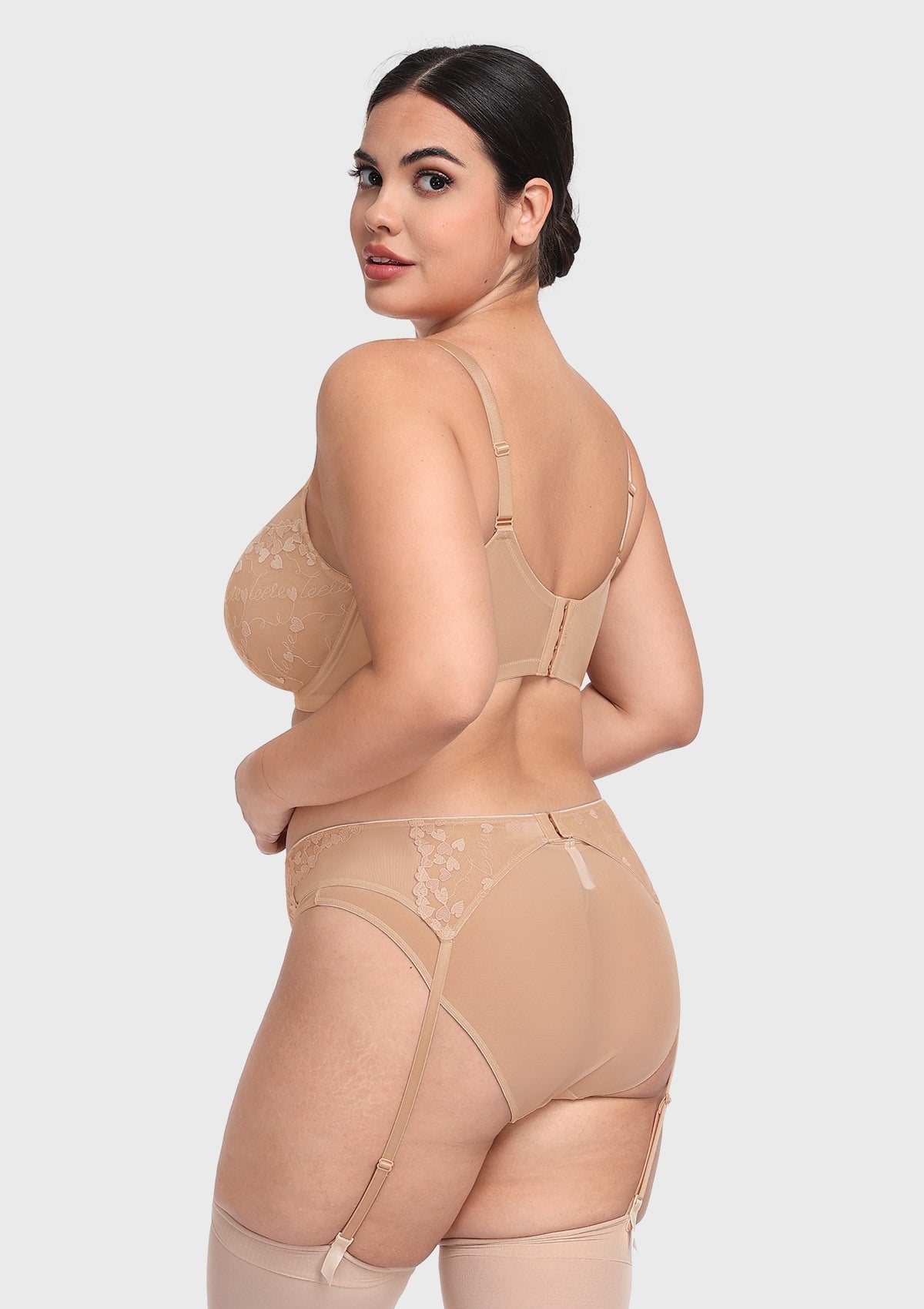 HSIA Renna Holiday Embroidered Pink Mesh Brief Underwear - HSIA