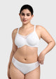 HSIA CoolComfort Plus Size Underwire Smoothing Wide Strap Full Coverage Unlined Minimizer T-shirt Bra - HSIA