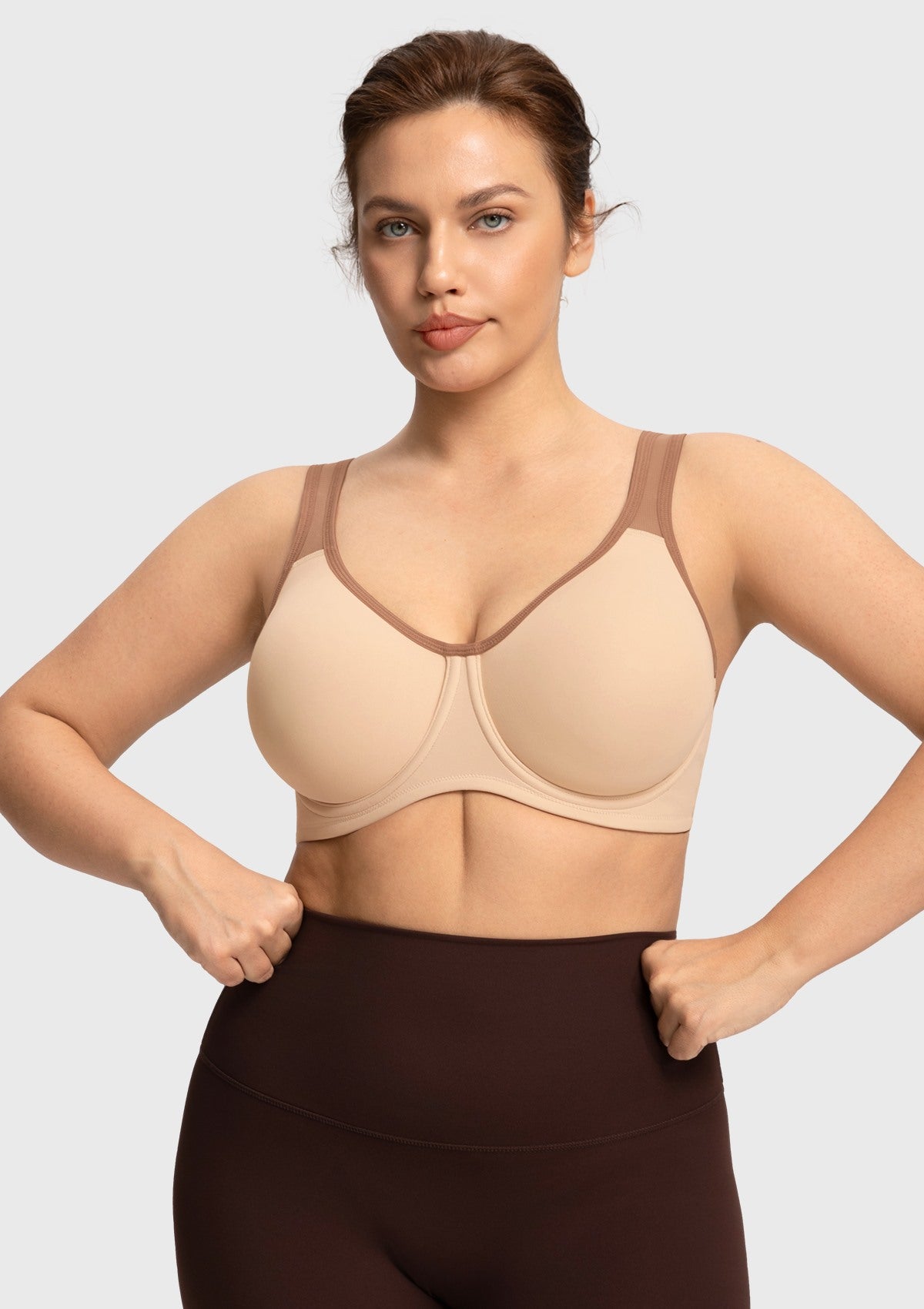 HSIA Athea Hybrid Active Vibe Soft Support Non-padded Unlined Full Coverage Wide Strap Outside Underwire Sports Bra - HSIA