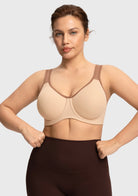 HSIA Athea Hybrid Active Vibe Soft Support Non-padded Unlined Full Coverage Wide Strap Outside Underwire Sports Bra - HSIA