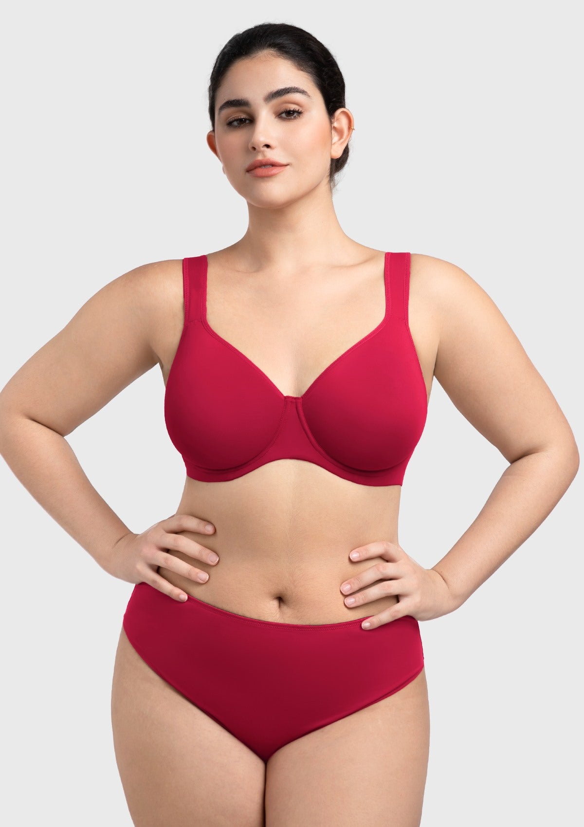 (Cardi B recommends)Joan Ultimate Soft T-shirt Unlined Minimizer Pink Bra - HSIA