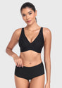 Deep V Seamless Bra Wireless Lift Breathable Perforated Foam Cups - HSIA