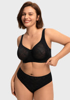 HSIA Skylark Breathable Lightweight Supportive Jacquard Mesh Wide Strap 3/4 Cup Comfort Bra - HSIA