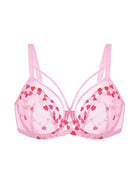HSIA Renna Holiday Edit Embroidery Pink Lace Underwire Bra - HSIA