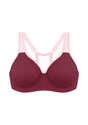 ComfyArc Unlined Outside Underwire Racerback Sports Bra