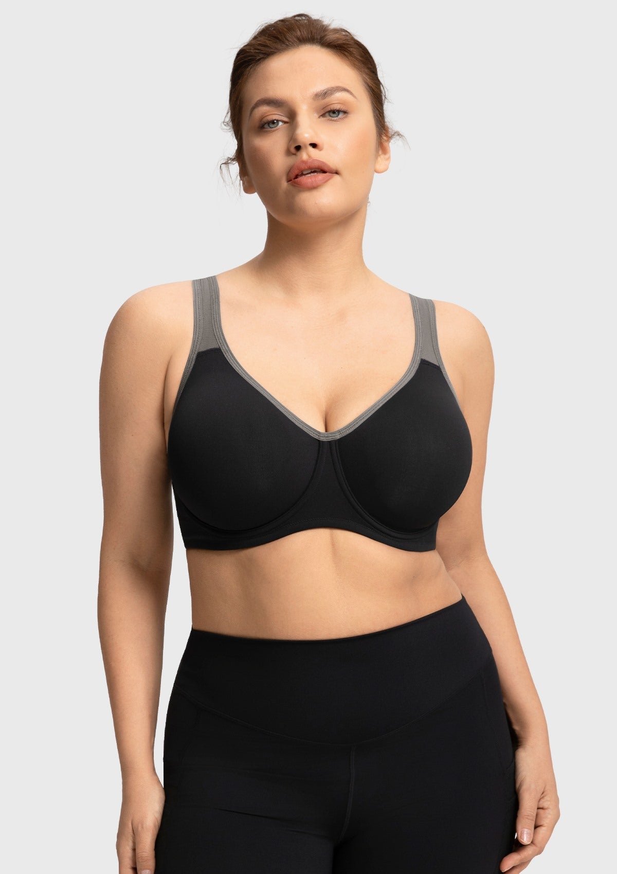 HSIA Athea Hybrid Active Vibe Soft Support Non-padded Unlined Full Coverage Wide Strap Outside Underwire Sports Bra - HSIA