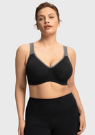 HSIA Athea Hybrid Active Vibe Soft Support Non-padded Unlined Full Coverage Wide Strap Outside Underwire Sports Bra - HSIA