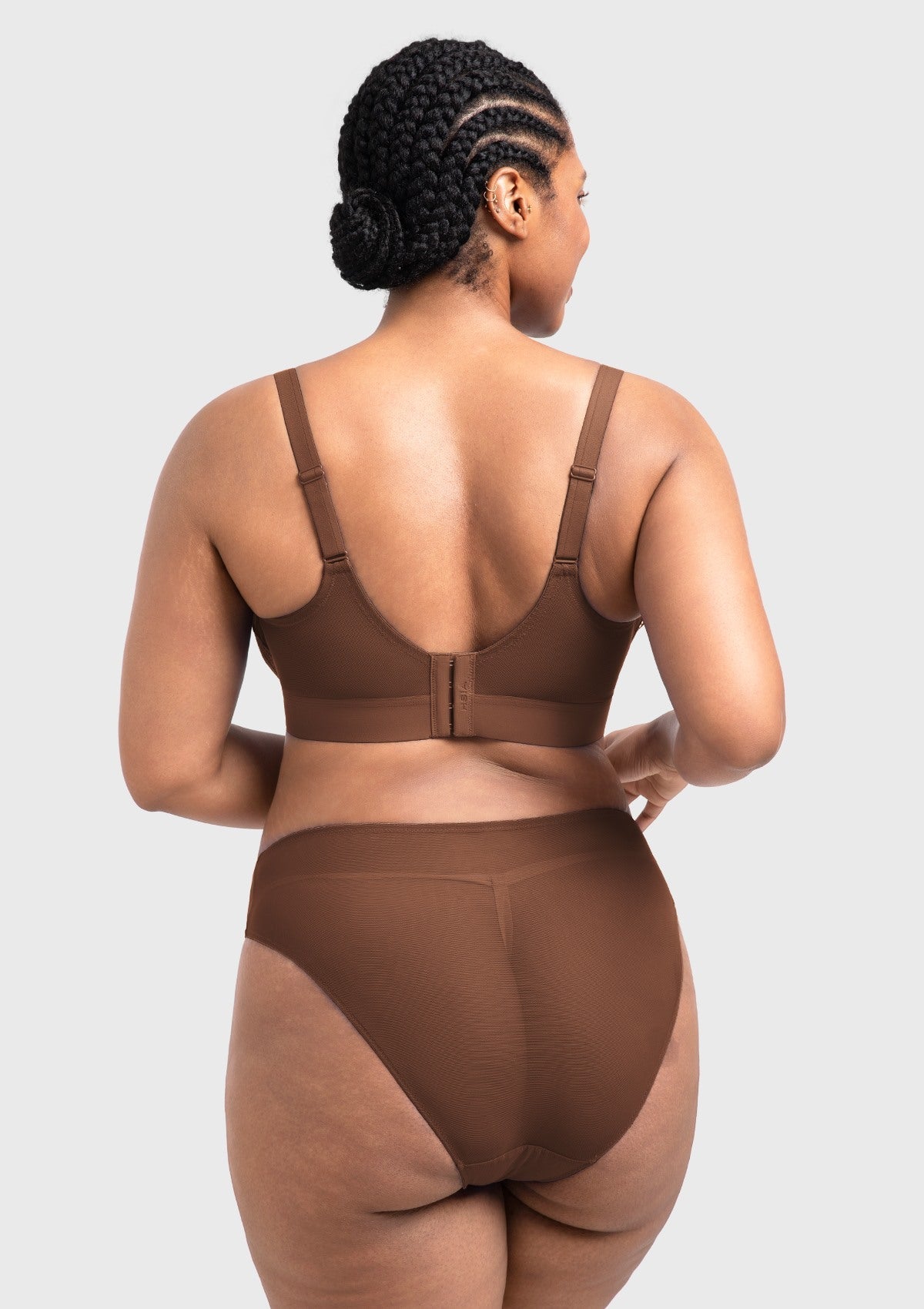 Serenata Flora Linear Lace Sheer Mesh Full Coverage Unlined Underwire Bra - HSIA