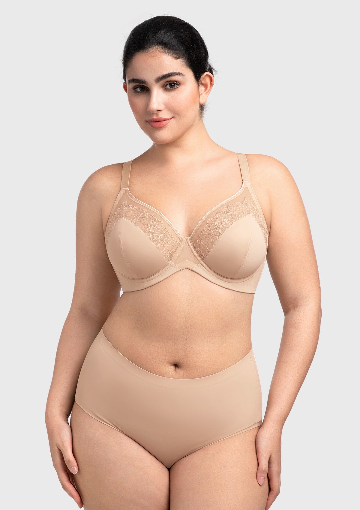 HSIA BloomStitch Floral Embroidery Underwire Bra 3/4 Cup Elegant Support Fit