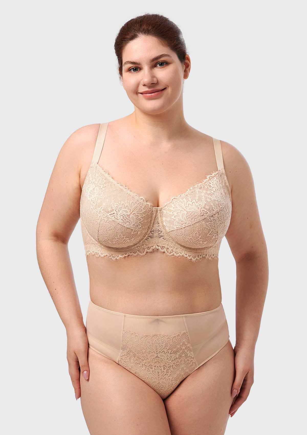 HSIA Horizon Blue Sunflower Underwire Lace Bra