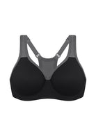 HSIA Athea Hybrid Active Vibe Soft Support Non-padded Unlined Full Coverage Wide Strap Outside Underwire Sports Bra - HSIA