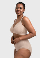 Lira Seamless Full Coverage Support Lace Unlined Minimizer Bra - HSIA