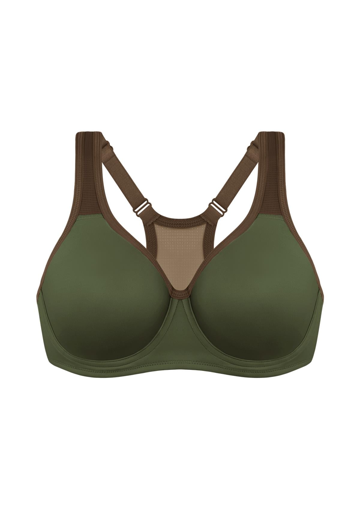 ComfyArc Unlined Outside Underwire Racerback Sports Bra