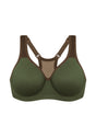 ComfyArc Unlined Outside Underwire Racerback Sports Bra