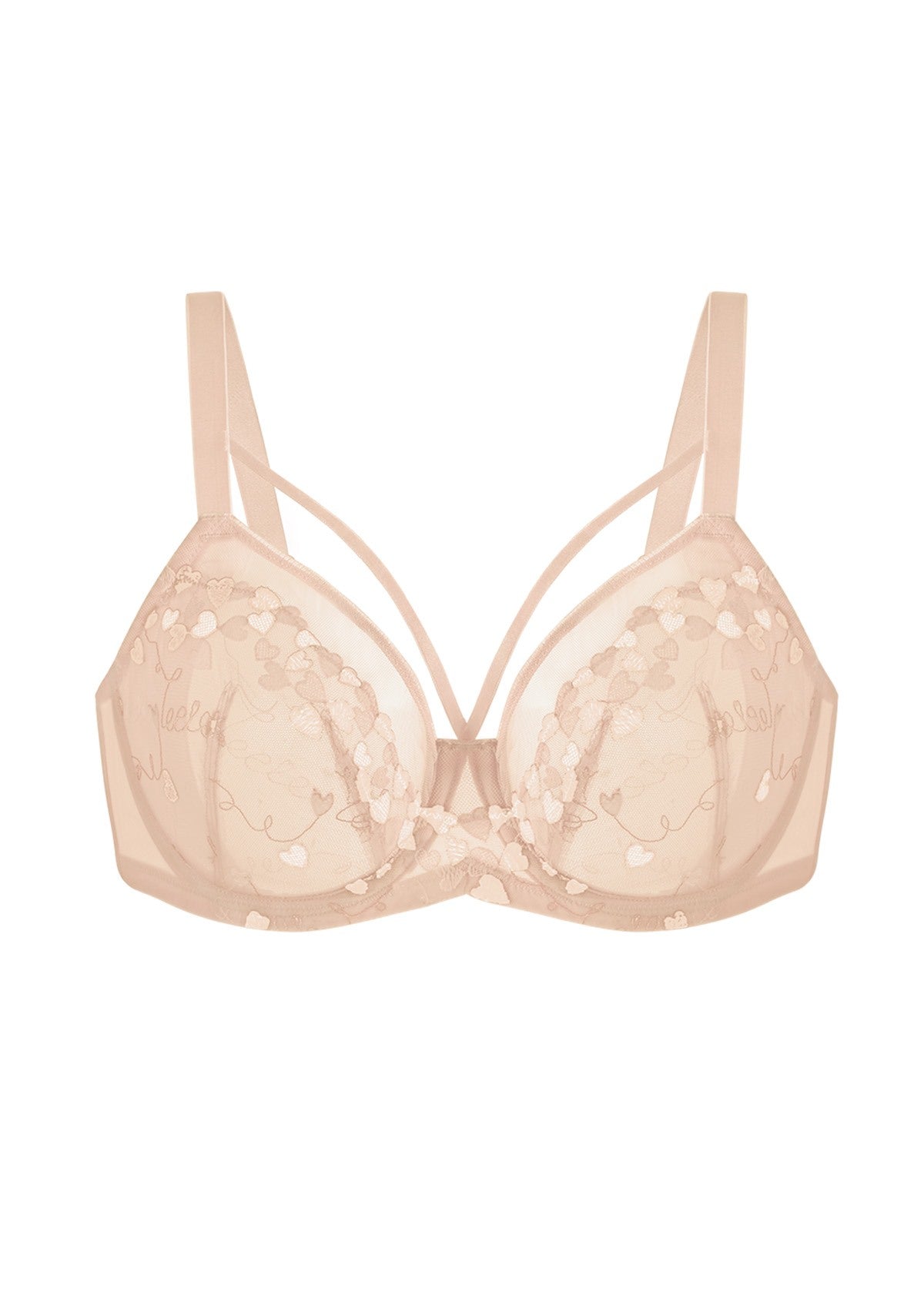 HSIA Renna Holiday Edit Embroidery Pink Lace Underwire Bra - HSIA
