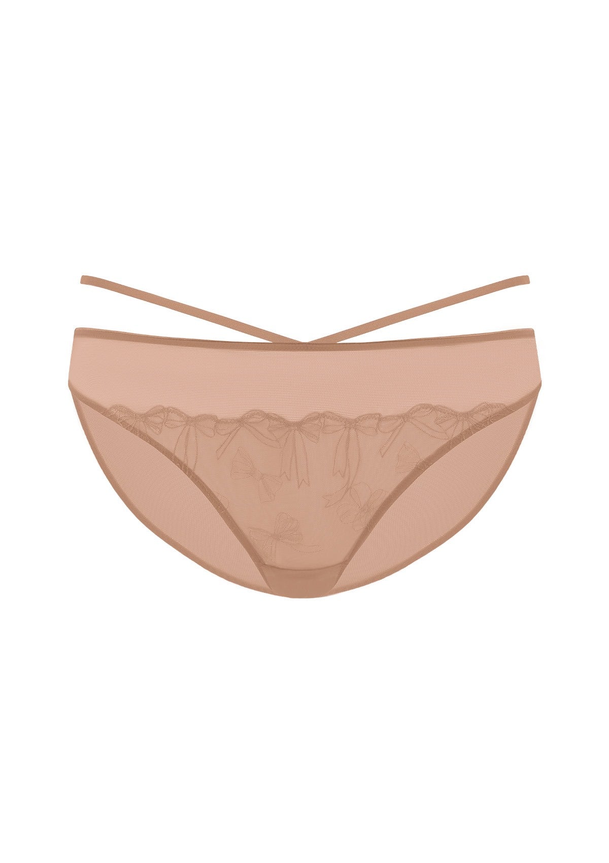 HSIA Renna Holiday Embroidered Red Mesh Brief Underwear - HSIA