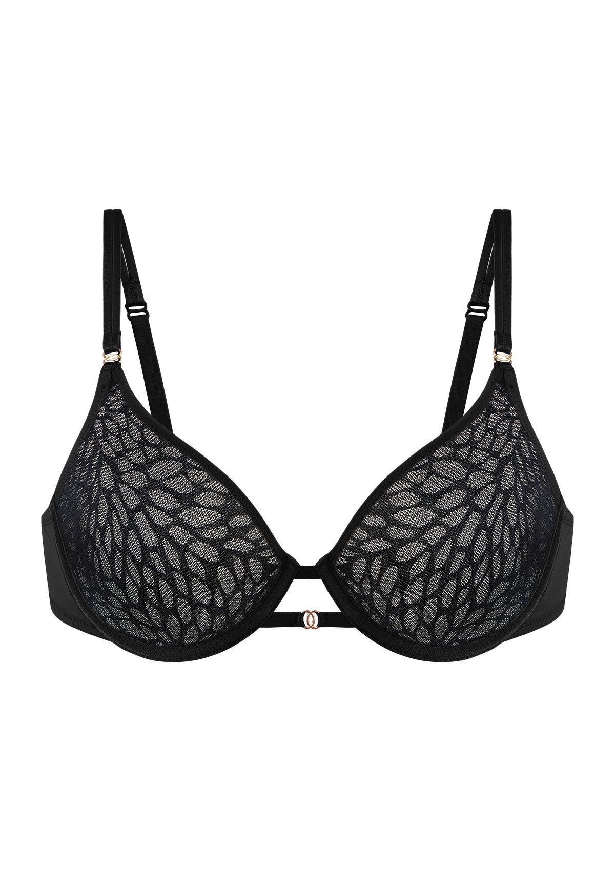 HSIA Vine Sexy Underwire Half-Cup Bra with Sheer Single-Layer Lace - HSIA