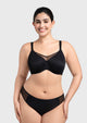 HSIA CoolComfort Plus Size Underwire Smoothing Wide Strap Full Coverage Unlined Minimizer T-shirt Bra - HSIA