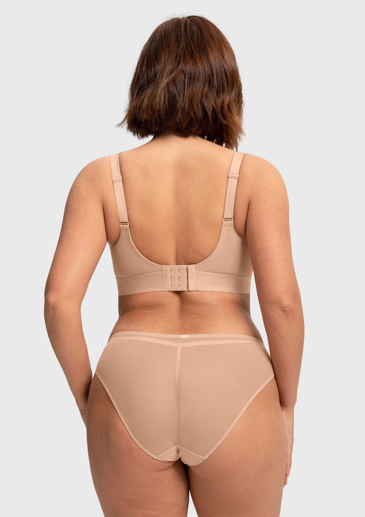 Serenata Flora Linear Lace Sheer Mesh Full Coverage Unlined Underwire Bra - HSIA