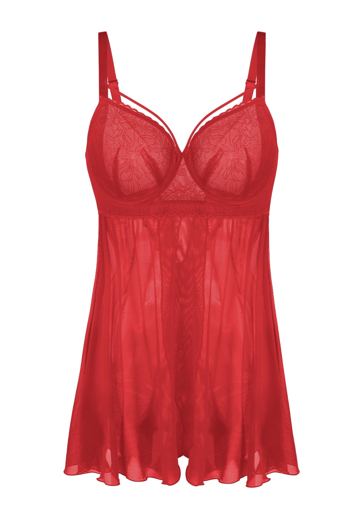 Romantic Lace Underwire Babydoll for Special Nights - HSIA