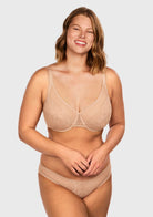 (Cardi B recommends)Enchante White Lace Underwire Bra - HSIA