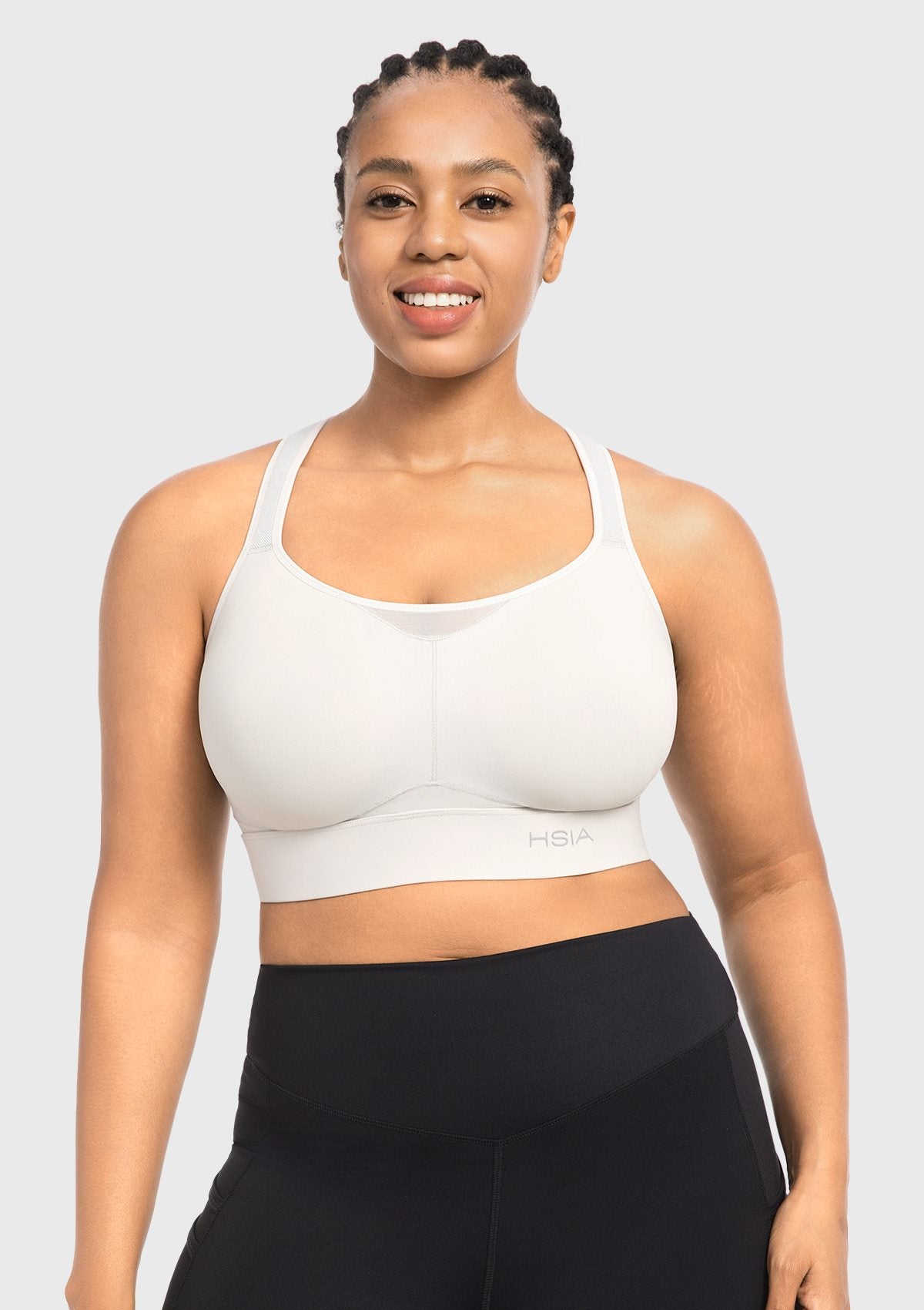 HSIA FlexCore High Impact Racerback Sports Bra Adjustable Support Full Coverage Fit