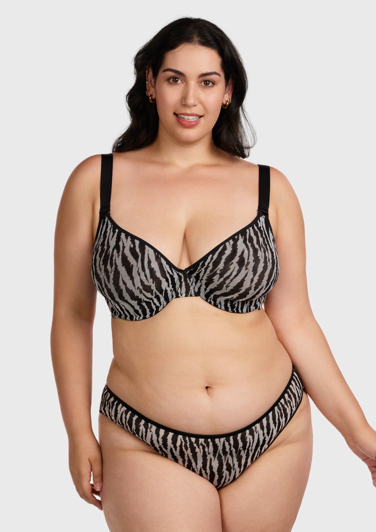 Zebra Wild Unlined Underwire Mesh Bra