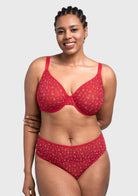 HSIA Christmas Holiday Edit Unlined Plus Size Non-padded Underwire Adjustable Straps Full Coverage Bra - HSIA