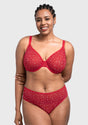 HSIA Christmas Holiday Edit Unlined Plus Size Non-padded Underwire Adjustable Straps Full Coverage Bra - HSIA