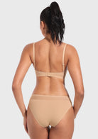 Wireless Seamless Comfort Bralette Full Coverage V-neck for Backless - HSIA