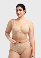 (Cardi B recommends)CoolComfort Smoothing Unlined Underwire Minimizer Bra - HSIA