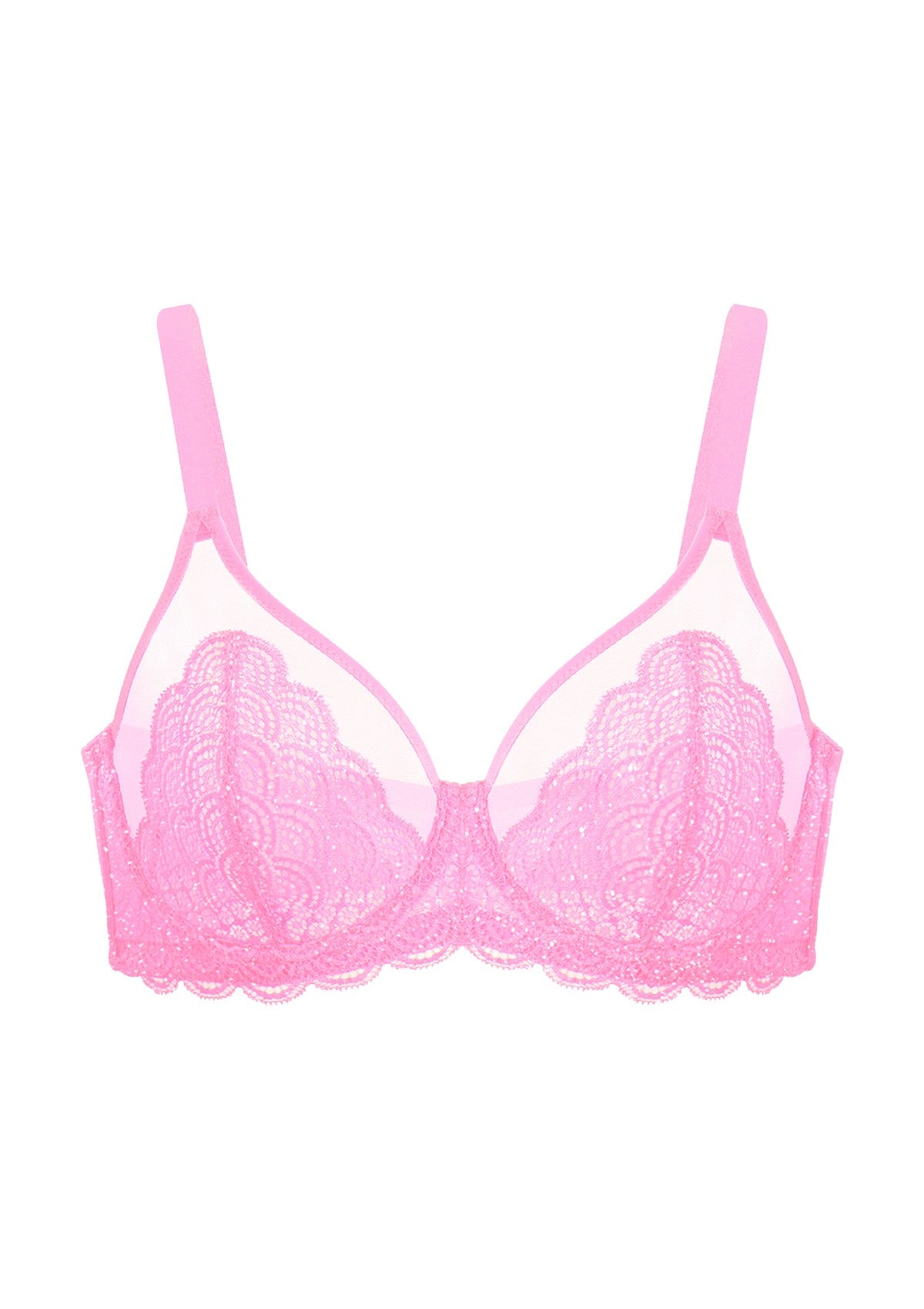 Mermaid Scales Red Unlined Bra