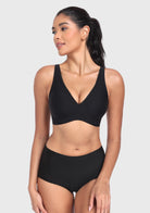 Deep V Seamless Bra Wireless Lift Breathable Perforated Foam Cups - HSIA