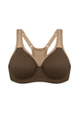 ComfyArc Unlined Outside Underwire Racerback Sports Bra