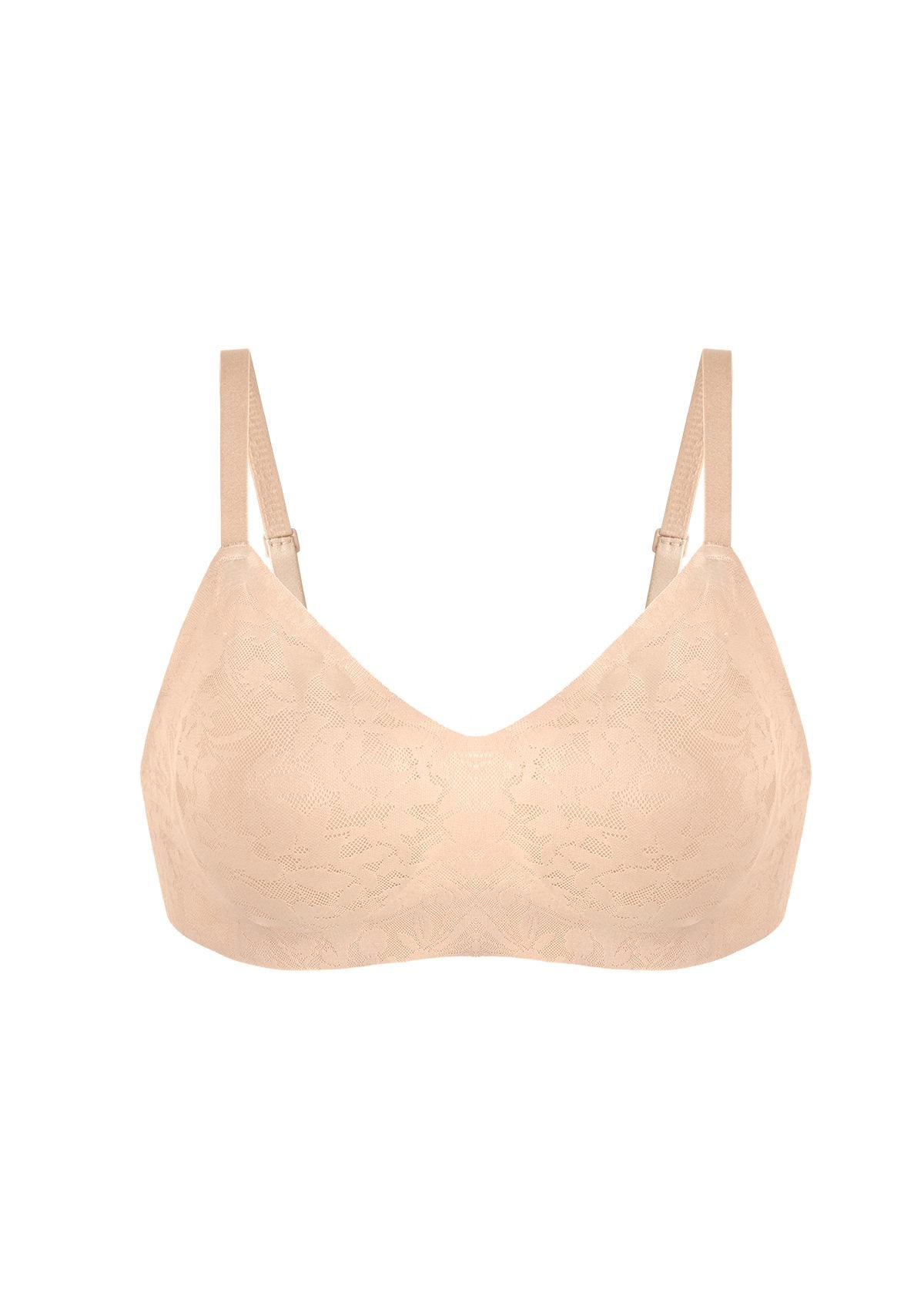 Wireless Seamless Comfort Bralette Full Coverage V-neck for Backless - HSIA