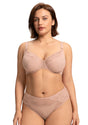 HSIA Yumi Unlined Sheer Embroidery Lace Full Coverage Bra Elegant Sculpting Support