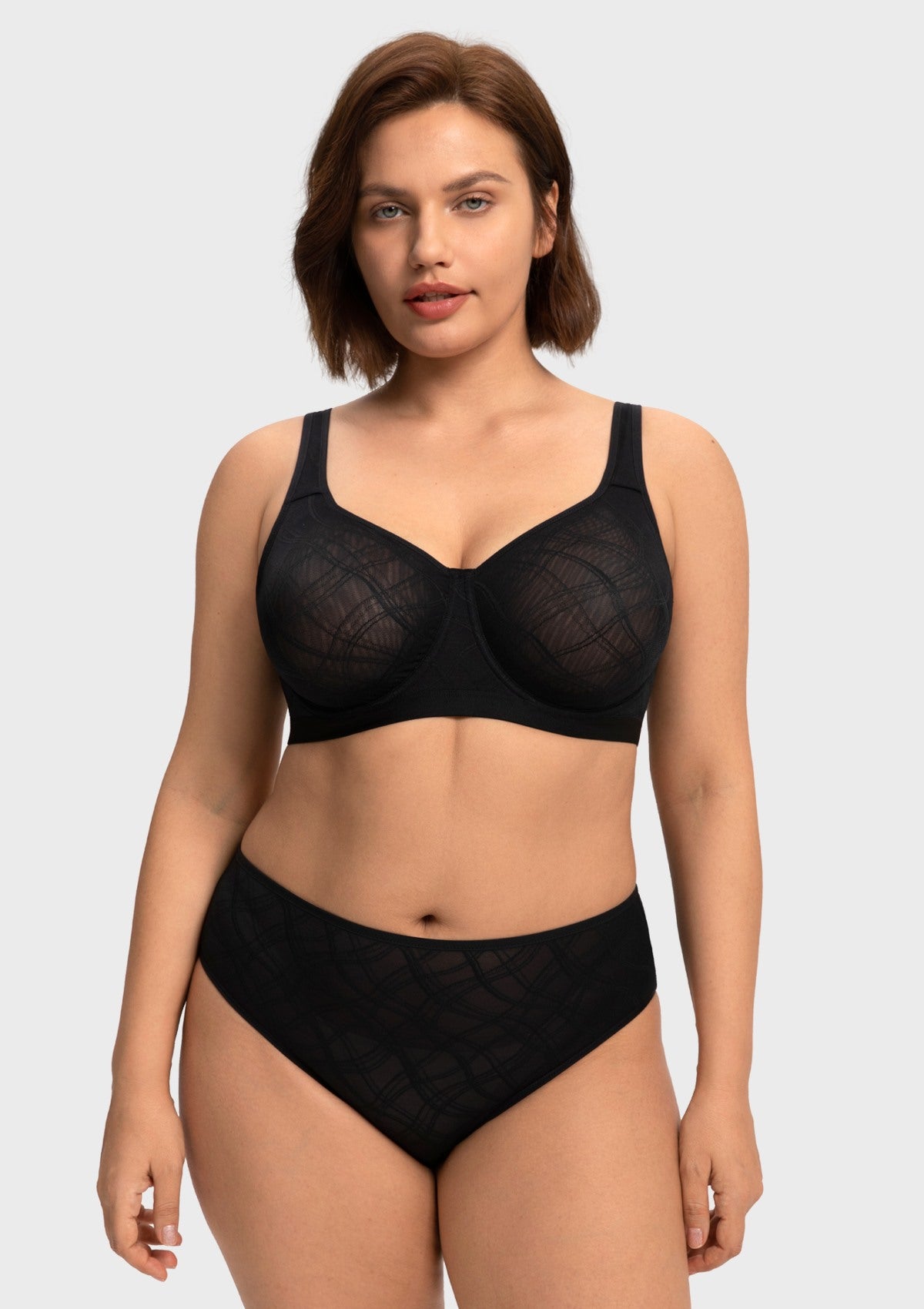 HSIA Skylark Breathable Lightweight Supportive Jacquard Mesh Wide Strap 3/4 Cup Comfort Bra - HSIA