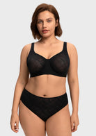 HSIA Skylark Breathable Lightweight Supportive Jacquard Mesh Wide Strap 3/4 Cup Comfort Bra - HSIA