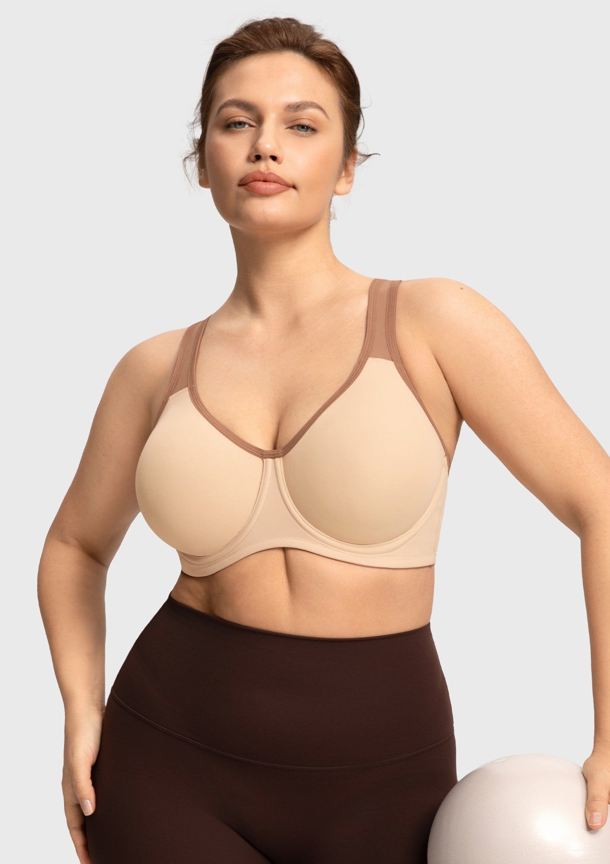 HSIA Athea Hybrid Active Vibe Soft Support Non-padded Unlined Full Coverage Wide Strap Outside Underwire Sports Bra - HSIA