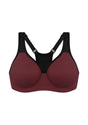 ComfyArc Unlined Outside Underwire Racerback Sports Bra