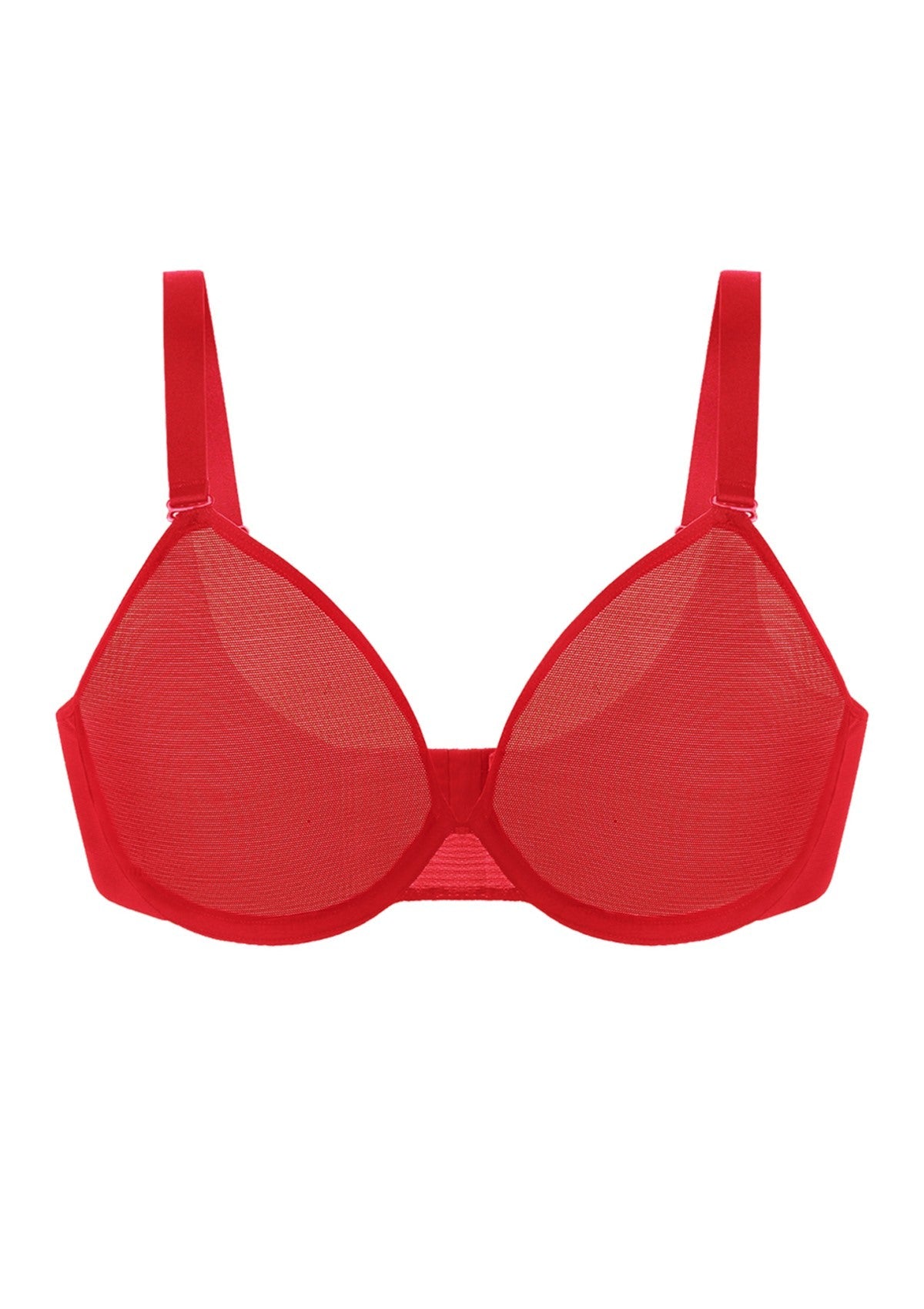 Seraphina Unlined Underwire Sheer Mesh Bra - HSIA