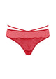 HSIA Renna Holiday Embroidered Red Mesh Thong Underwear - HSIA