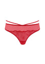 HSIA Renna Holiday Embroidered Red Mesh Thong Underwear - HSIA