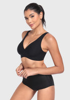 Deep V Seamless Bra Wireless Lift Breathable Perforated Foam Cups - HSIA
