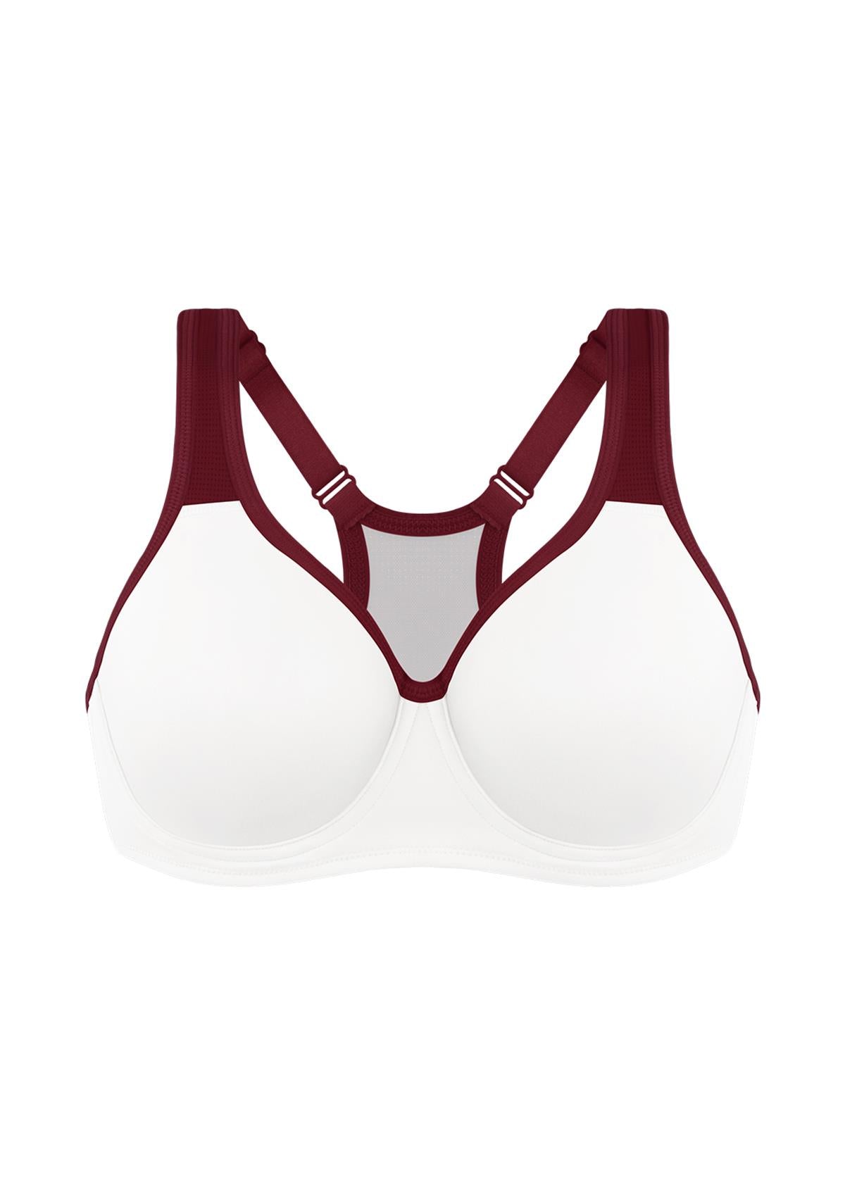 ComfyArc Unlined Outside Underwire Racerback Sports Bra