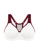 ComfyArc Unlined Outside Underwire Racerback Sports Bra